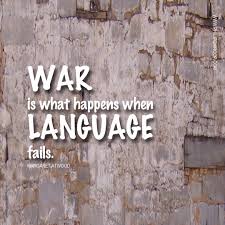 war and language